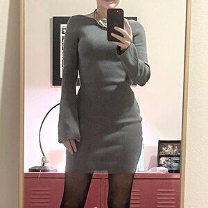 Grey Sweater Mini Dress
